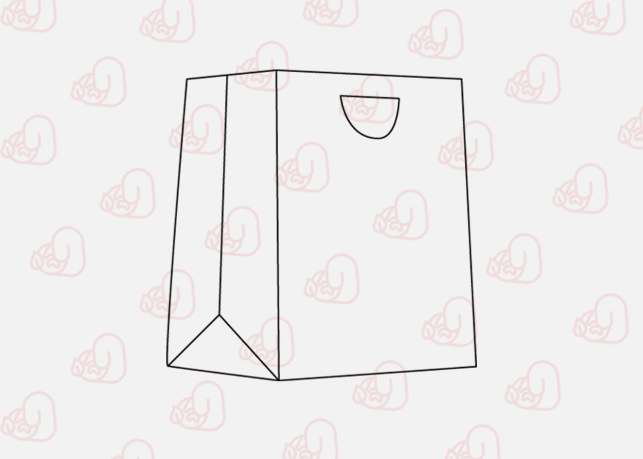 Модели бумажного пакета с D-вырезом