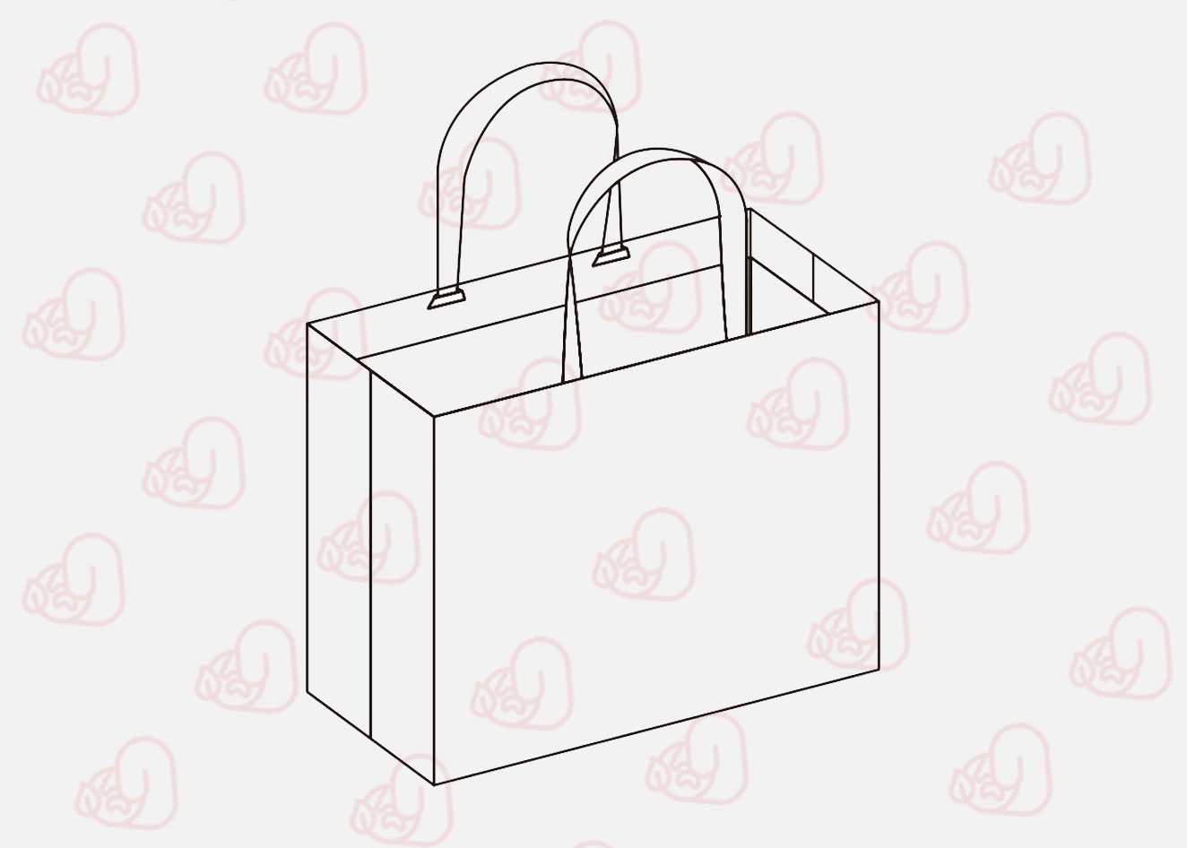 Роскошный бумажный пакет без складок